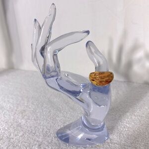 Vintage Art Glass Handmade Yellow Gold Orange Band Ring Boho Festival